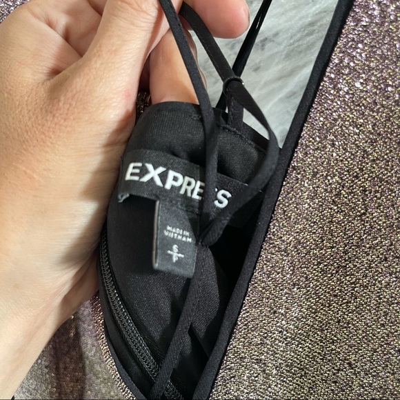 Gorgeous Express Gold/Purple Shimmer Mini Dress - Picture 3 of 5